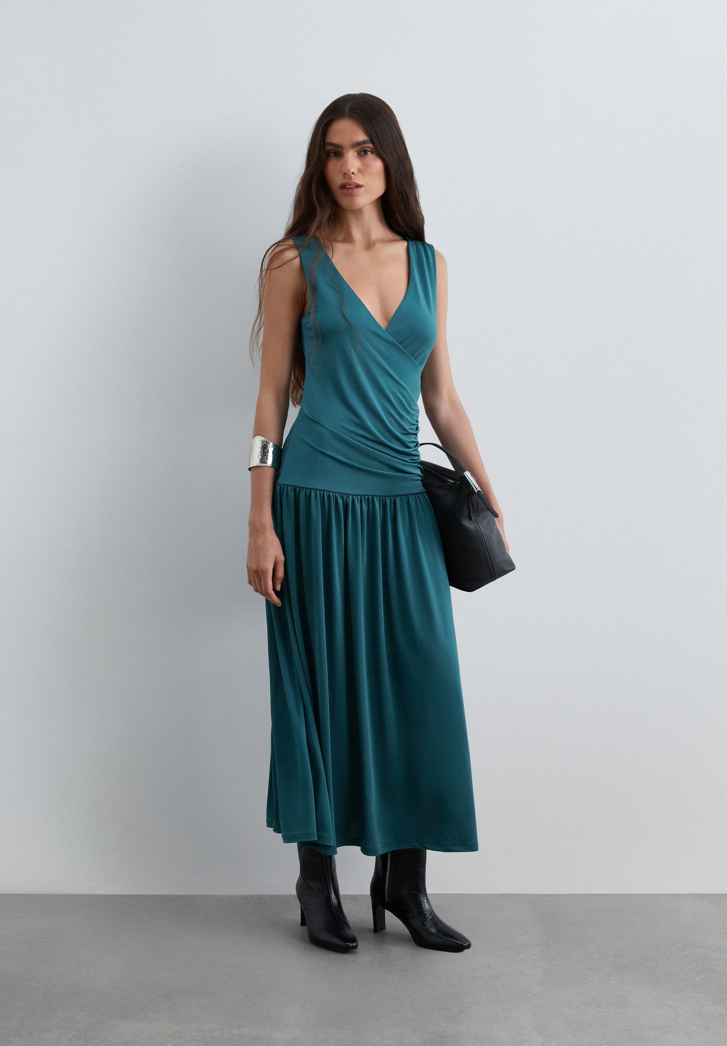 VESTITO DRAPPEGGIATO IN MAGLIA SOTTILE