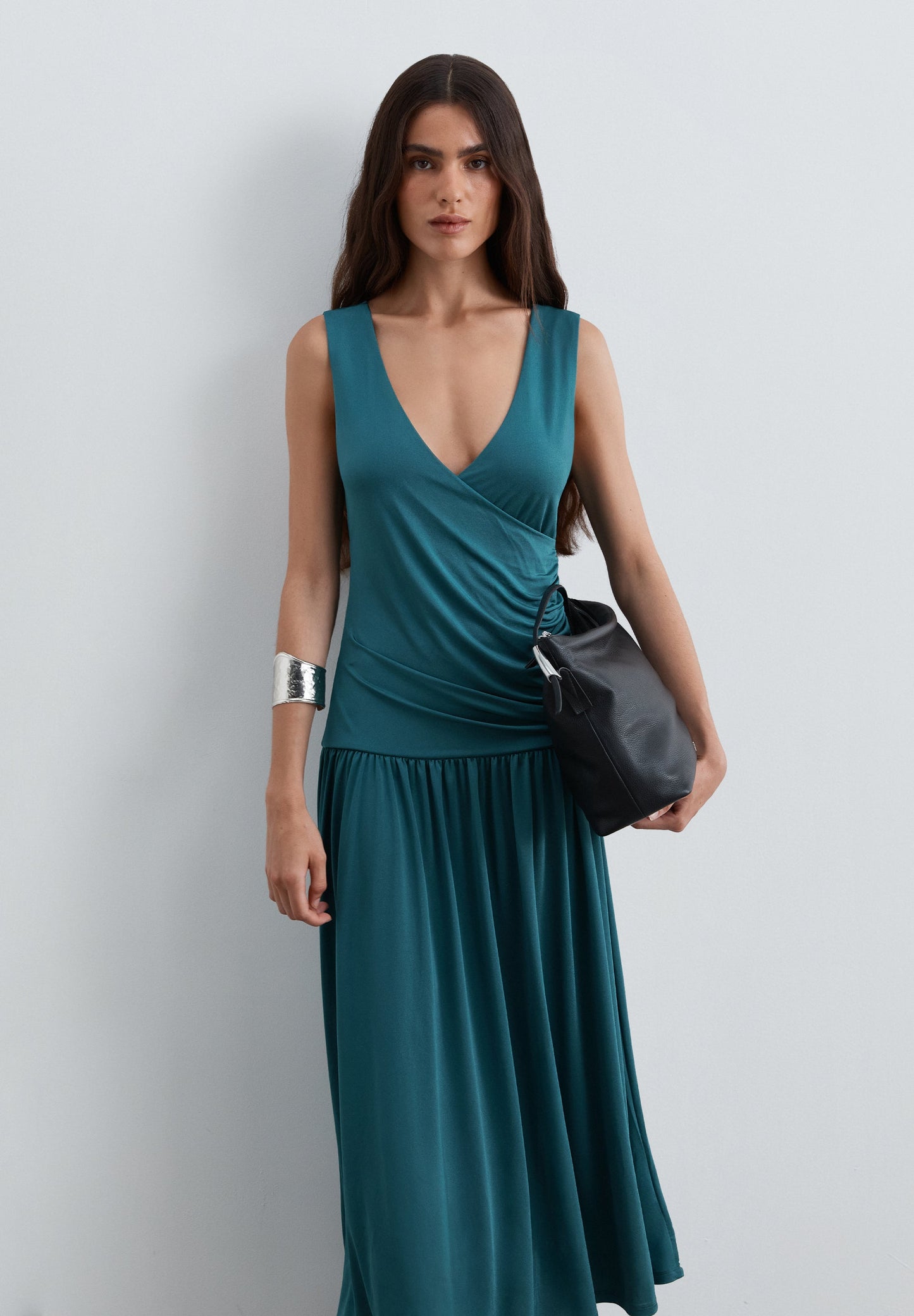 VESTITO DRAPPEGGIATO IN MAGLIA SOTTILE