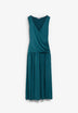 FINE-KNIT DRAPED DRESS