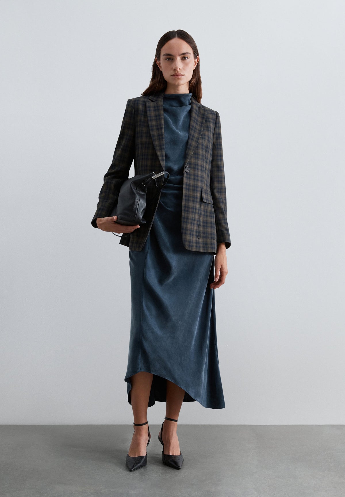 BLAZER CARREAUX AVEC CEINTURE