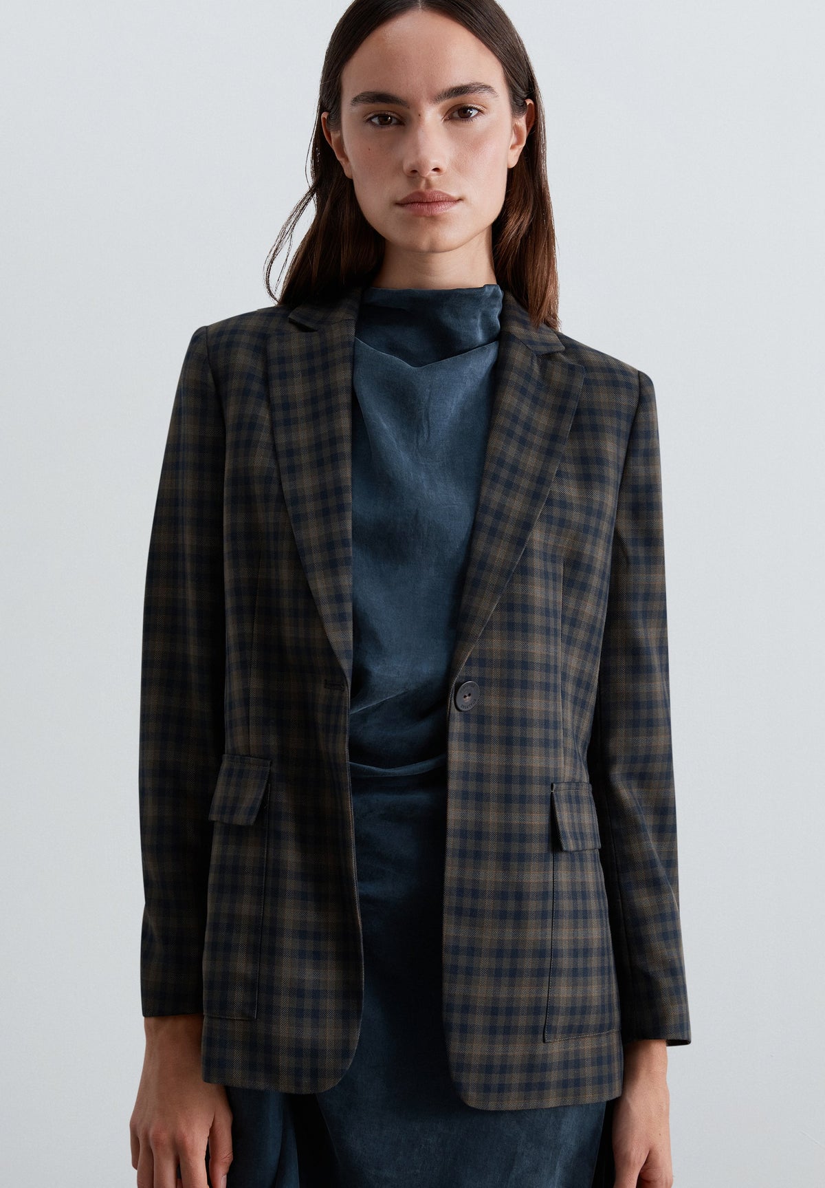 BLAZER CARREAUX AVEC CEINTURE