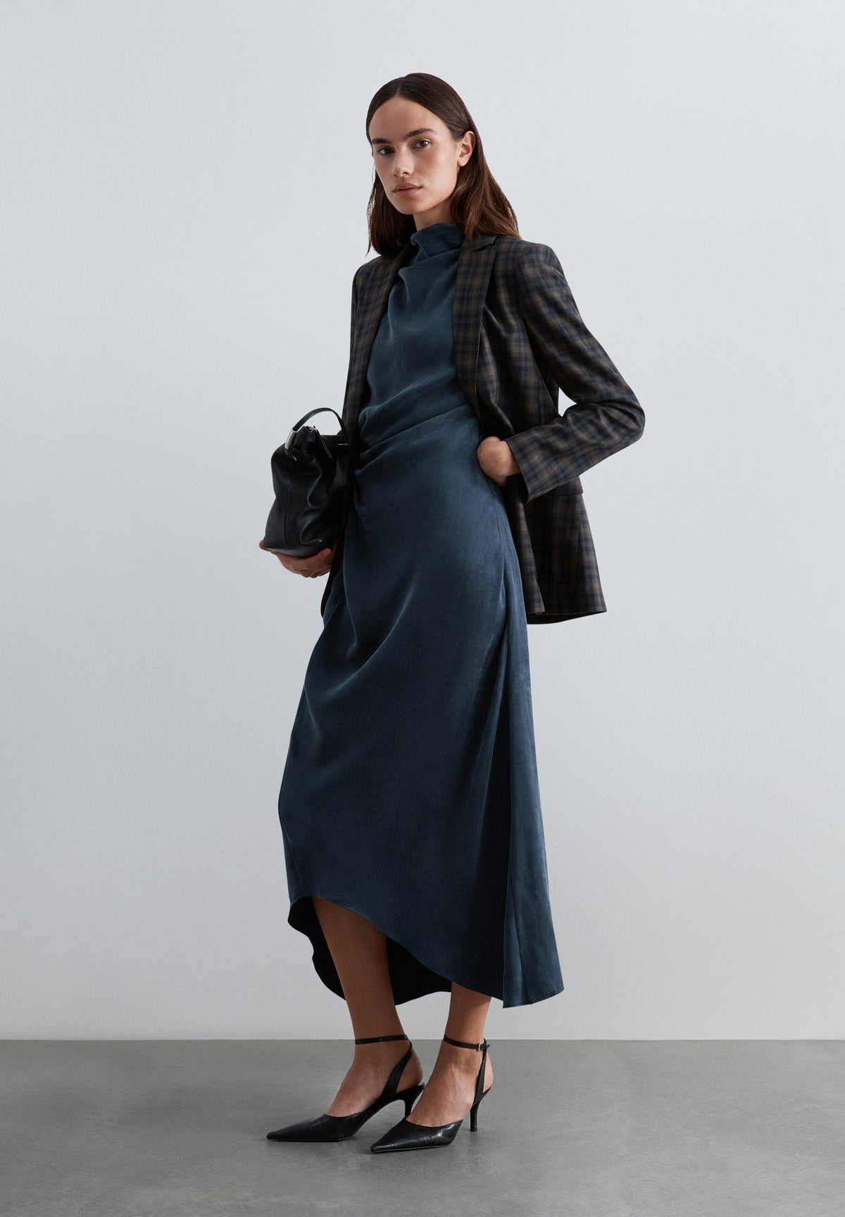 BLAZER CARREAUX AVEC CEINTURE
