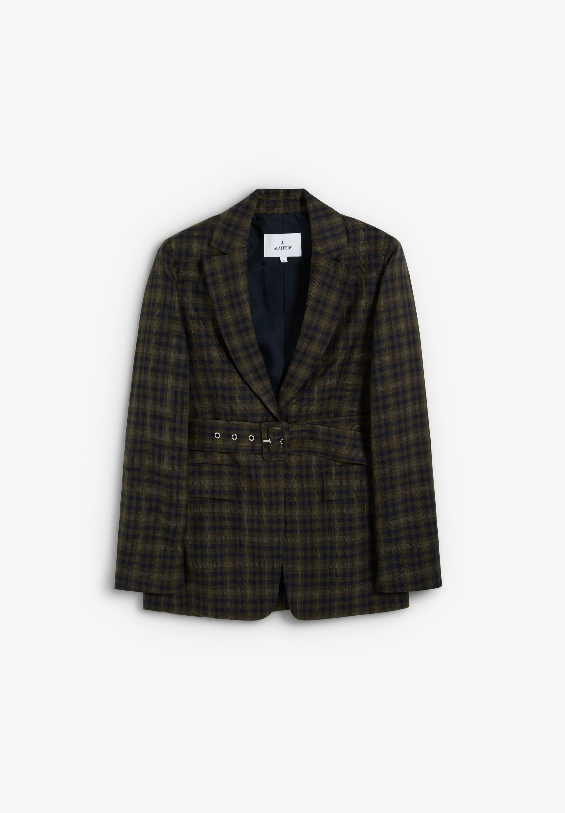 SCGREENCHECK BELT BLAZER