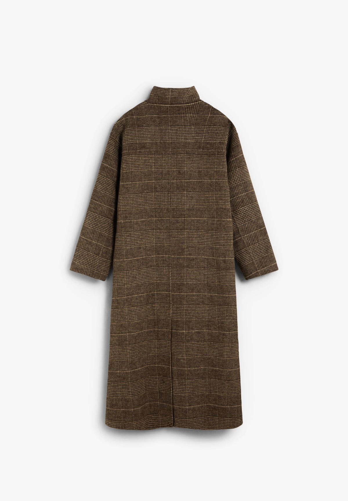 CHECKED COAT WITH SCARF