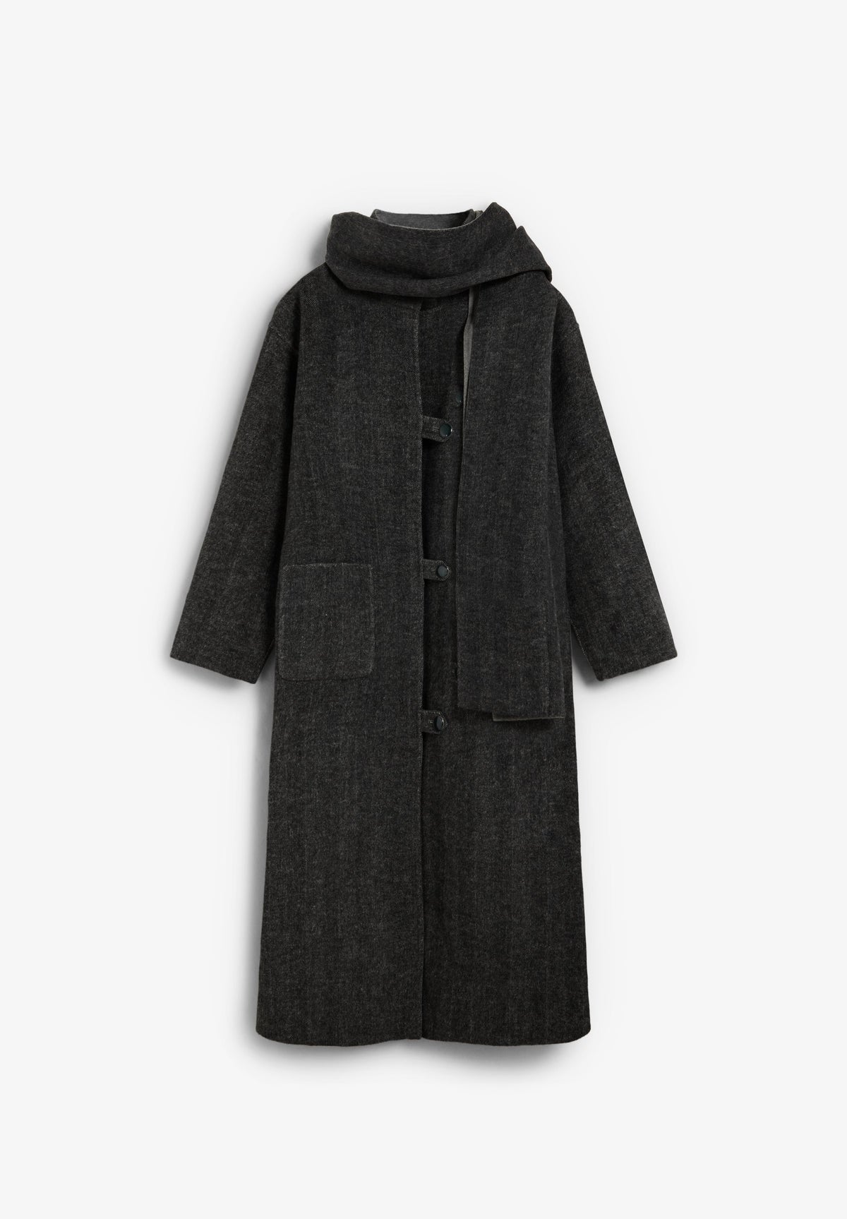 MANTEAU RÉVERSIBLE AVEC ÉCHARPE