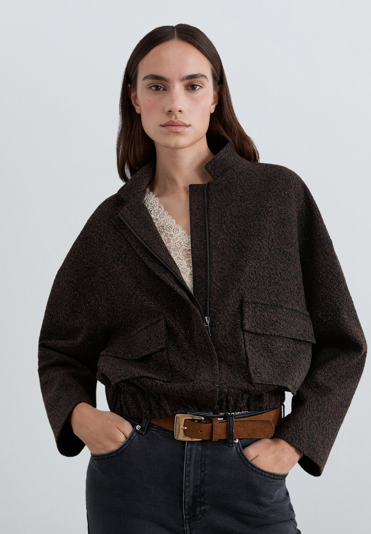 VESTE BOMBER LUREX