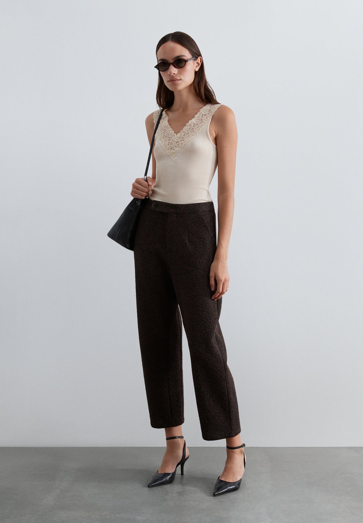 PANTALONI DRITTI LUREX