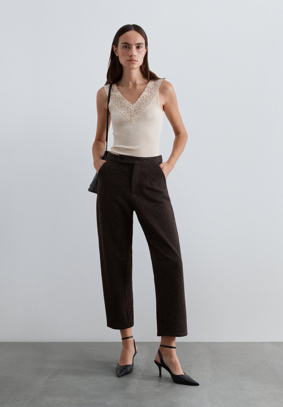 PANTALONI DRITTI LUREX