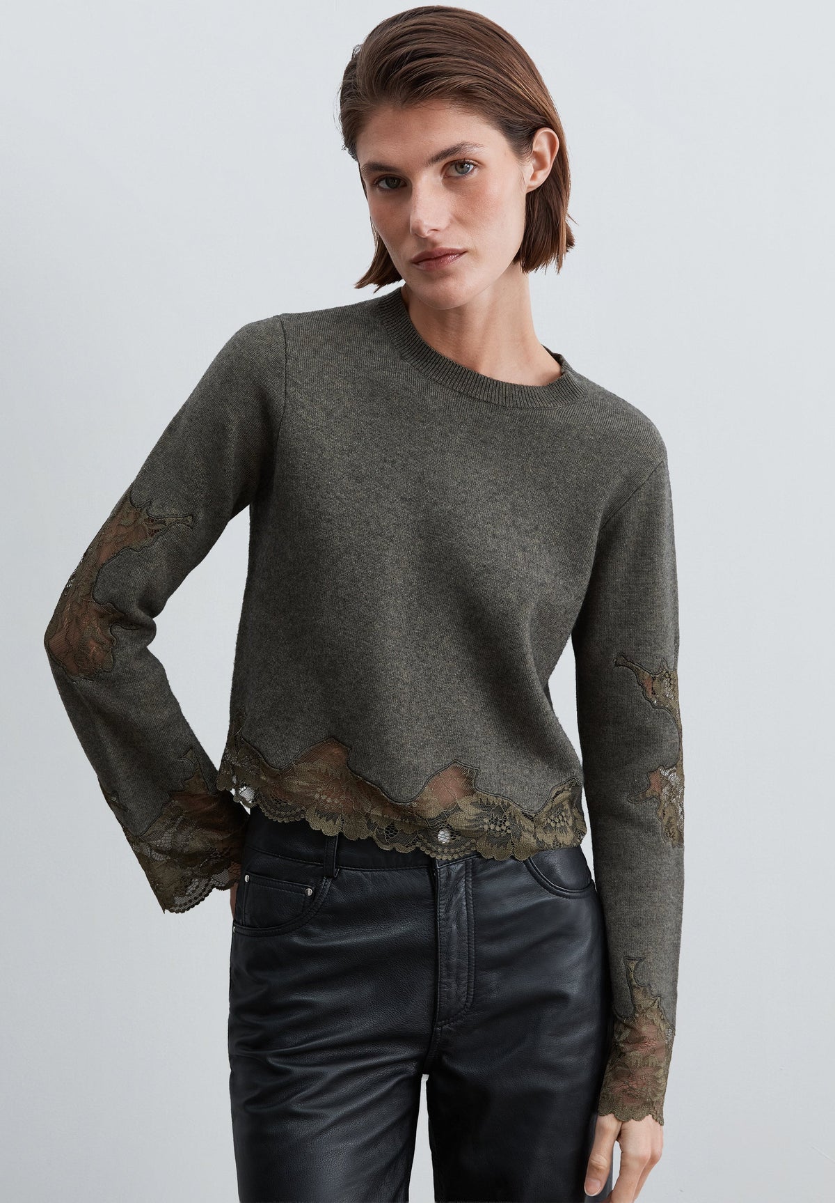 LACE DETAIL SWEATER