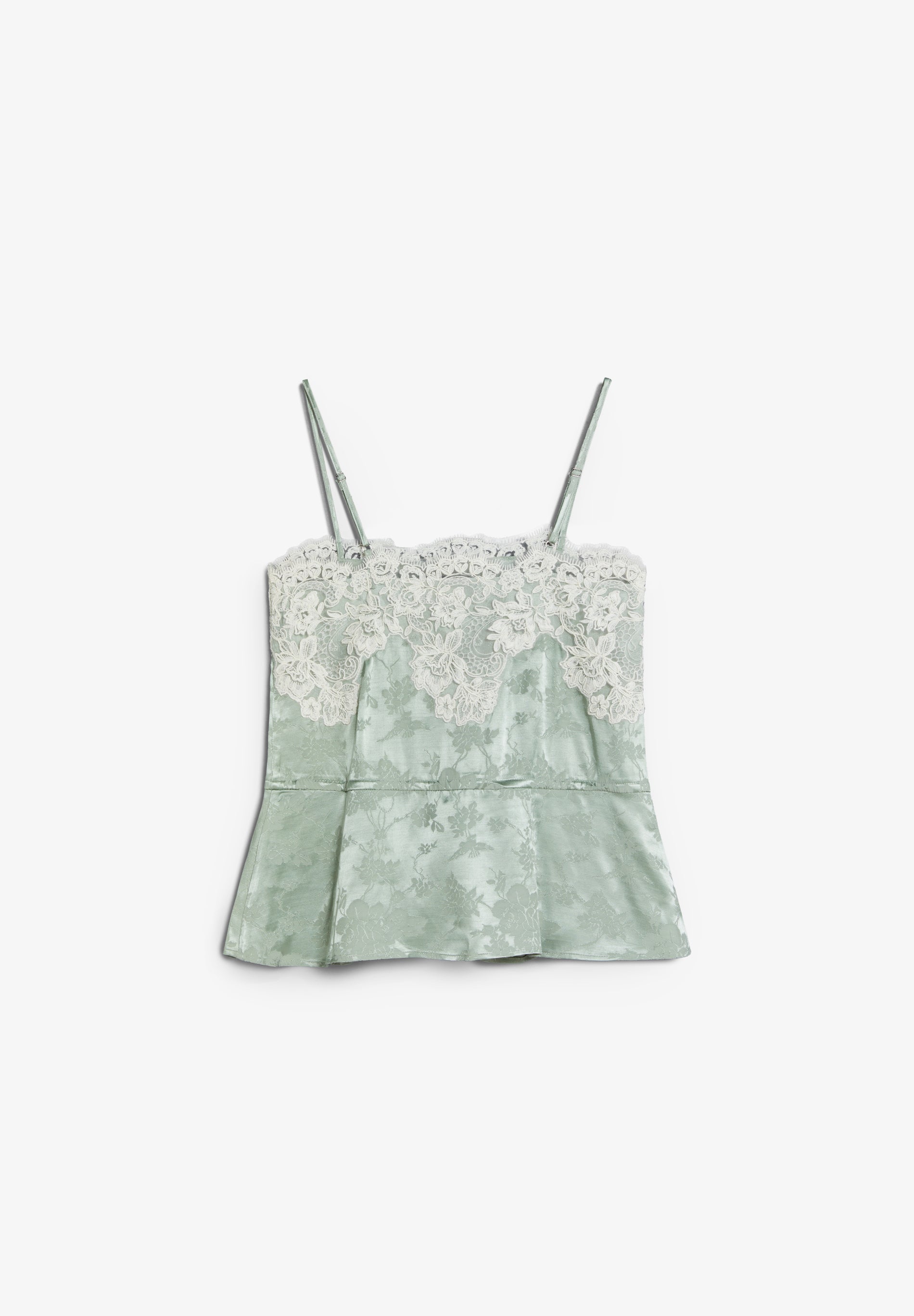 JACQUARD-TOP MIT SPITZE