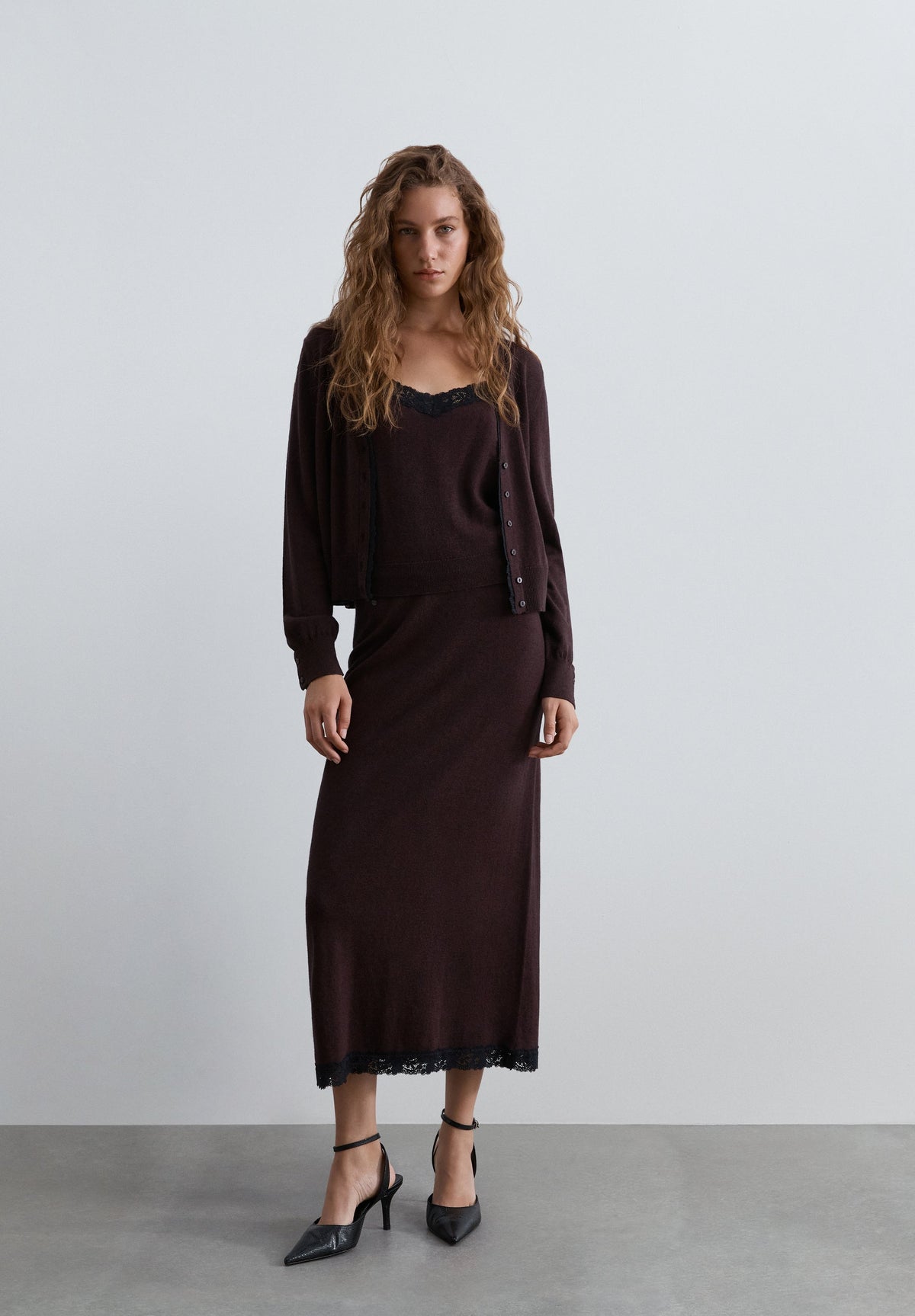 CARDIGAN LANA CON PIZZO