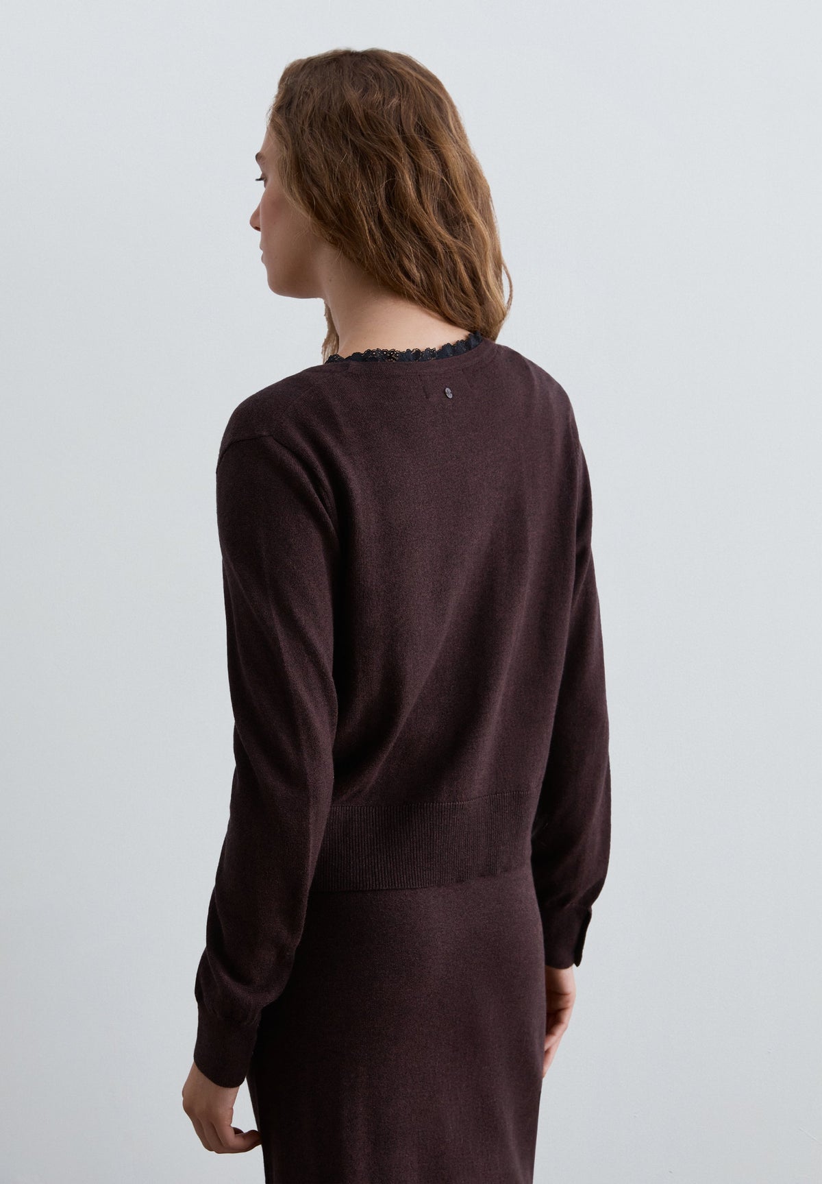 CARDIGAN LANA CON PIZZO