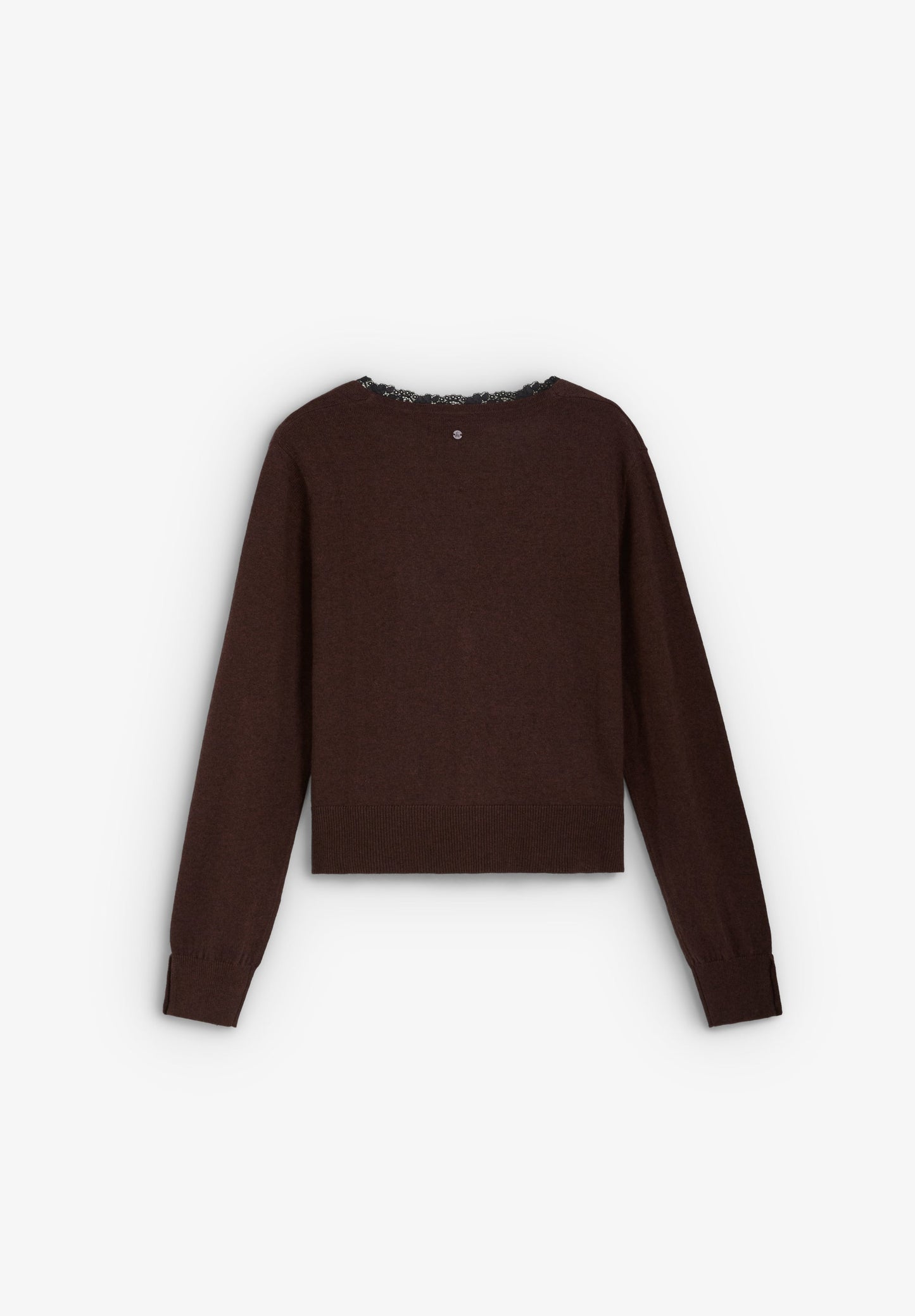 WOOL CARDIGAN WITH LACE