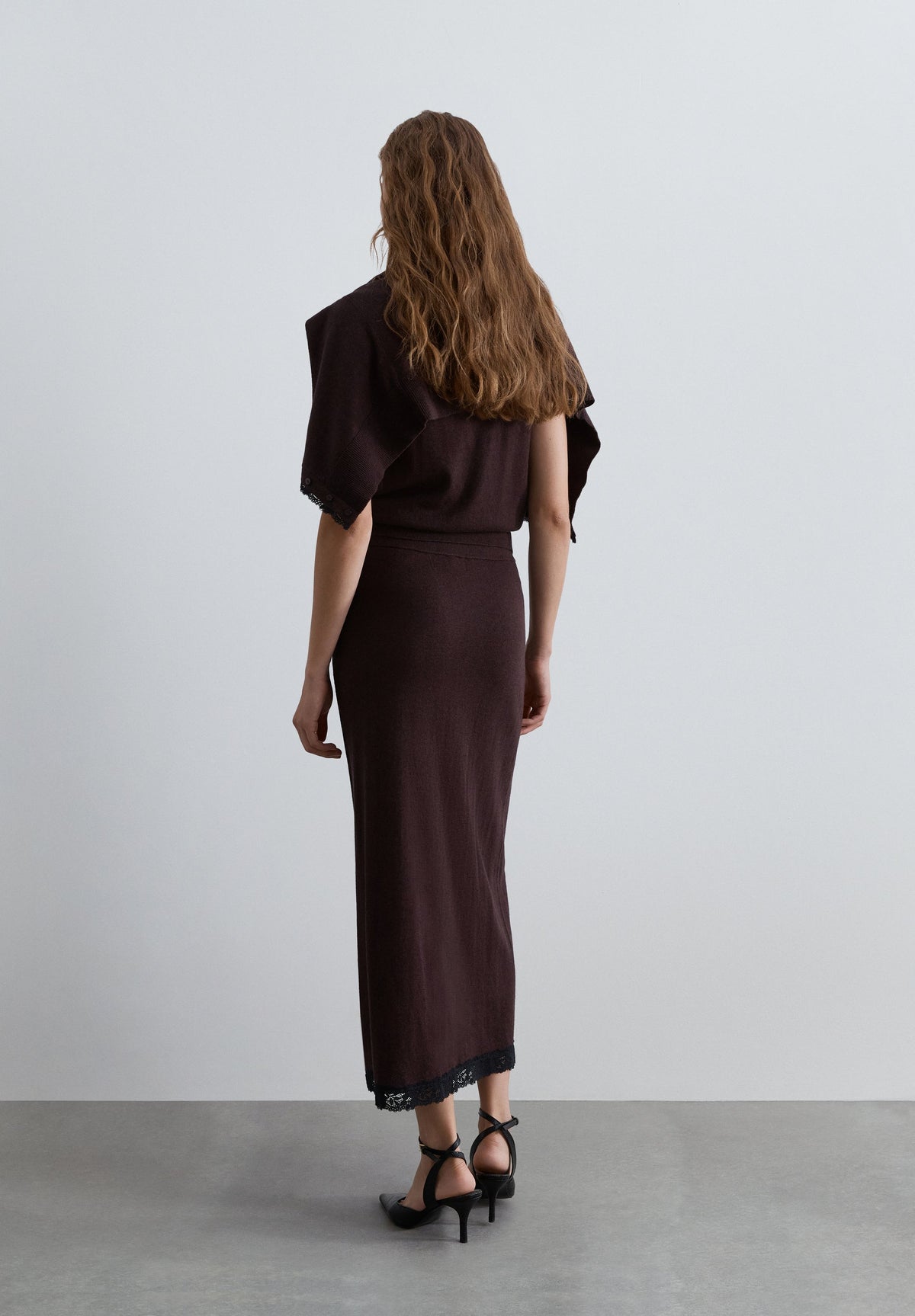 GONNA IN MAGLIA CON PIZZO
