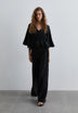 FLOWING TROUSERS WITH SIDE LACE DETAIL