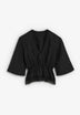 SATIN TOP WITH V-NECK