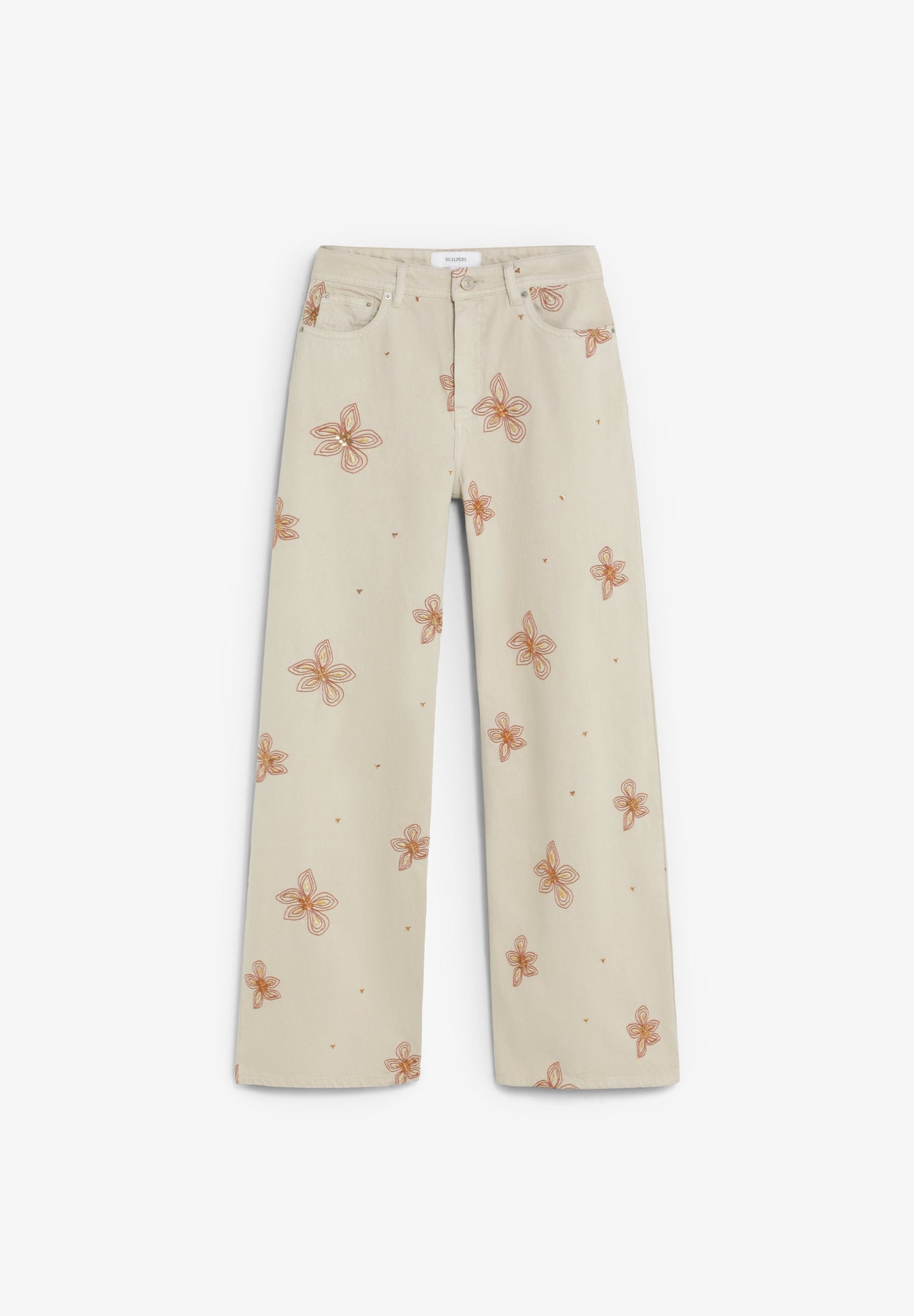 SCNEWEMB FLOWER DENIM PANT
