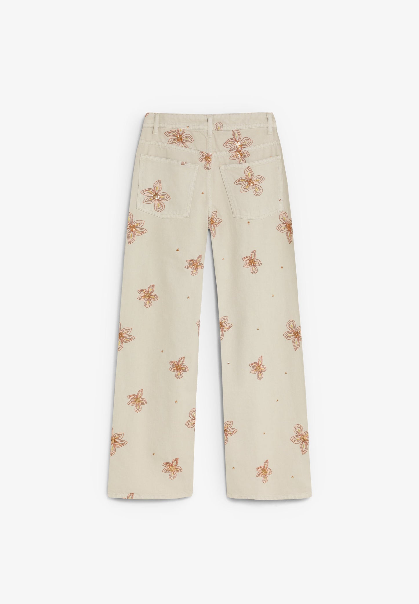 SCNEWEMB FLOWER DENIM PANT
