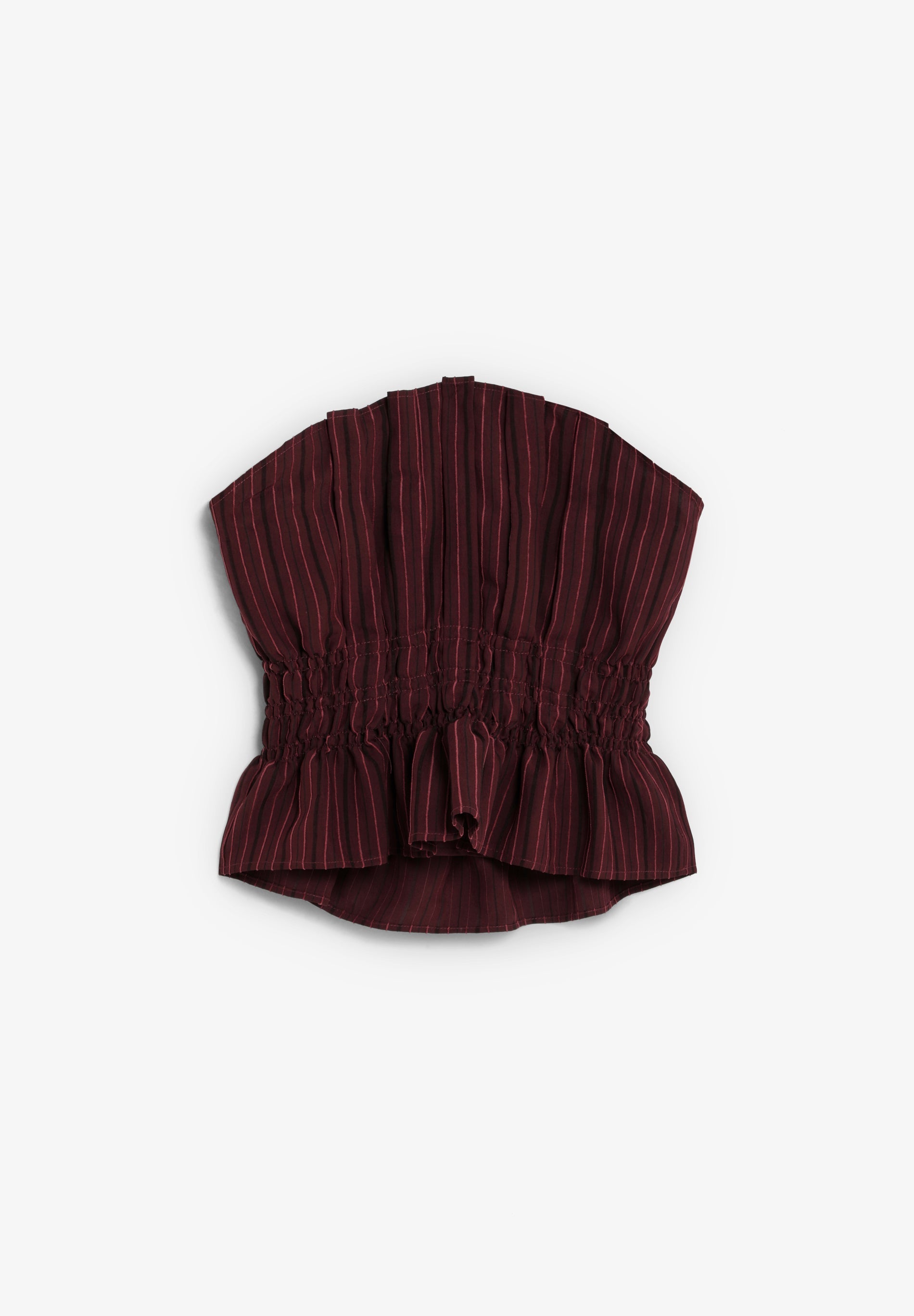 GERAFFTES SCHULTERFREIES TOP