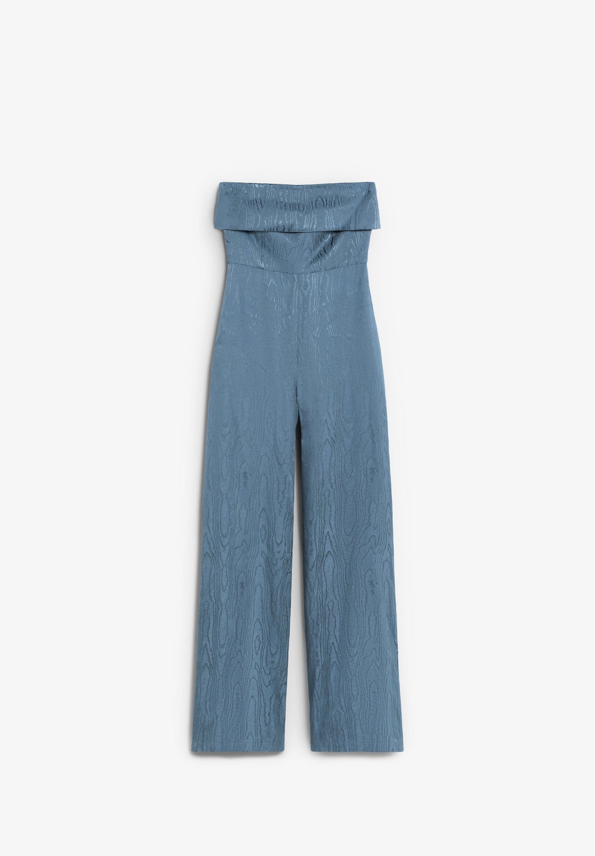 JACQUARD-JUMPSUIT MIT TRÄGERLOSEM AUSSCHNITT