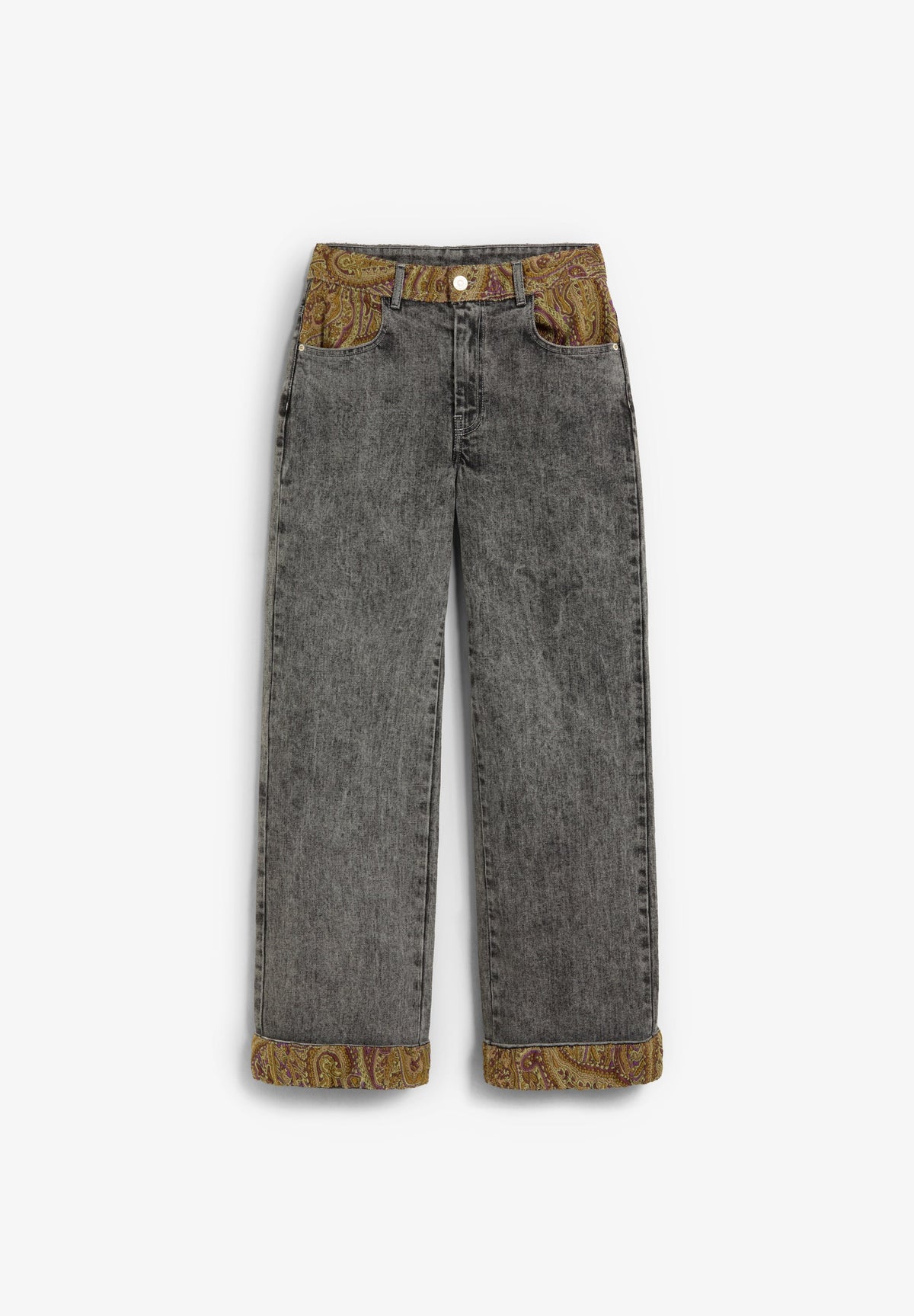 JEANS WITH PAISLEY DETAIL