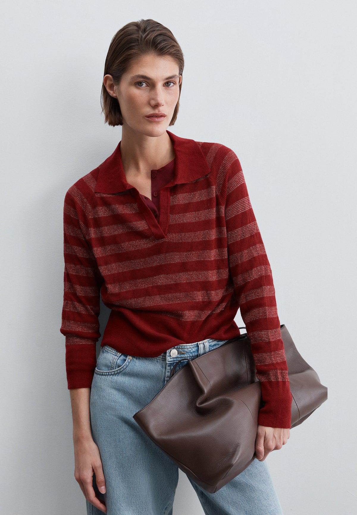 LUREX POLO SWEATER