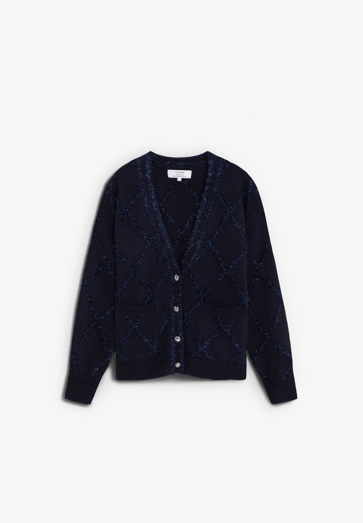 SCROMBO LUREX KNIT CARDIGAN