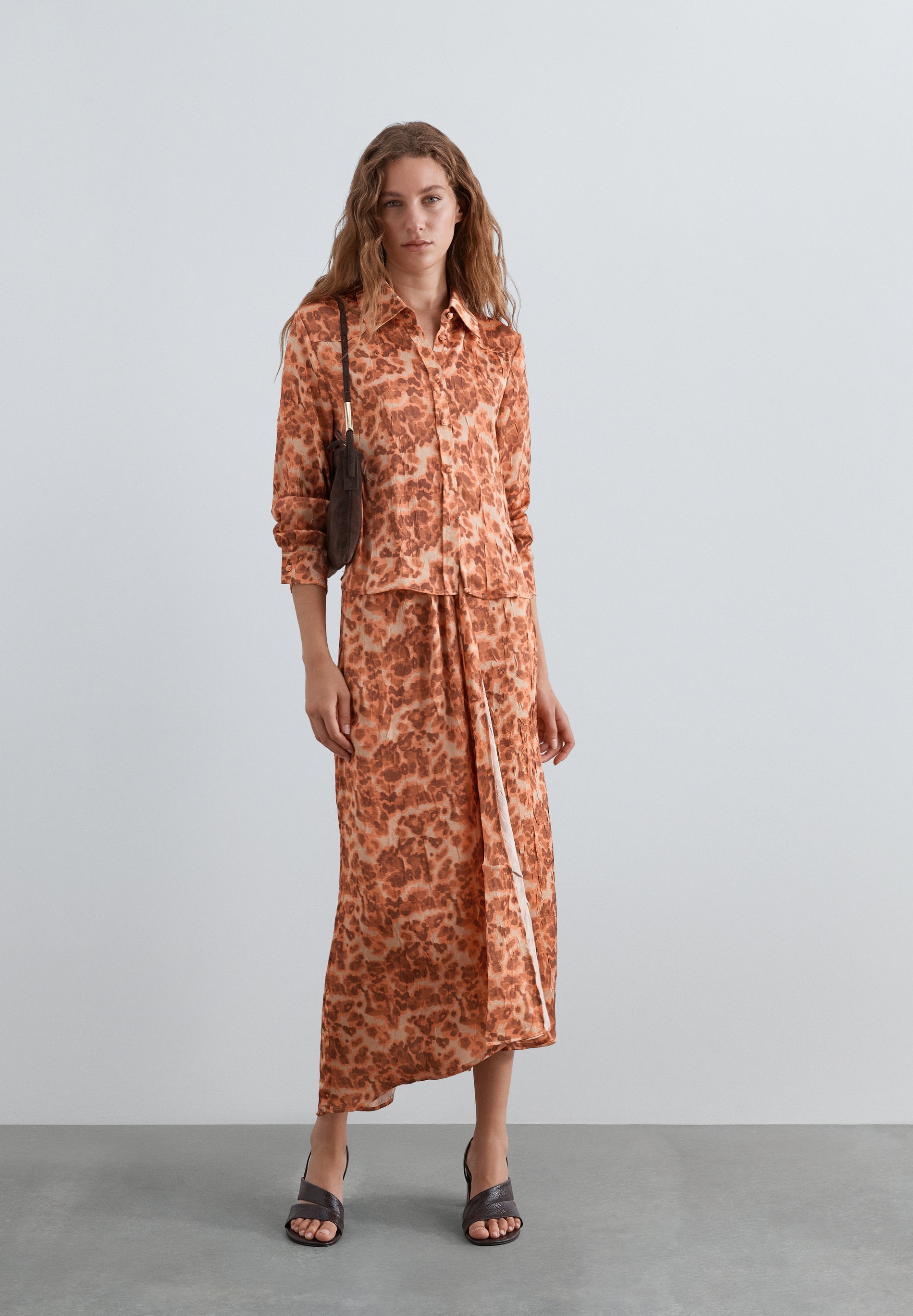 JUPE MIDI IMPRIMÉ MOTIF ANIMAL