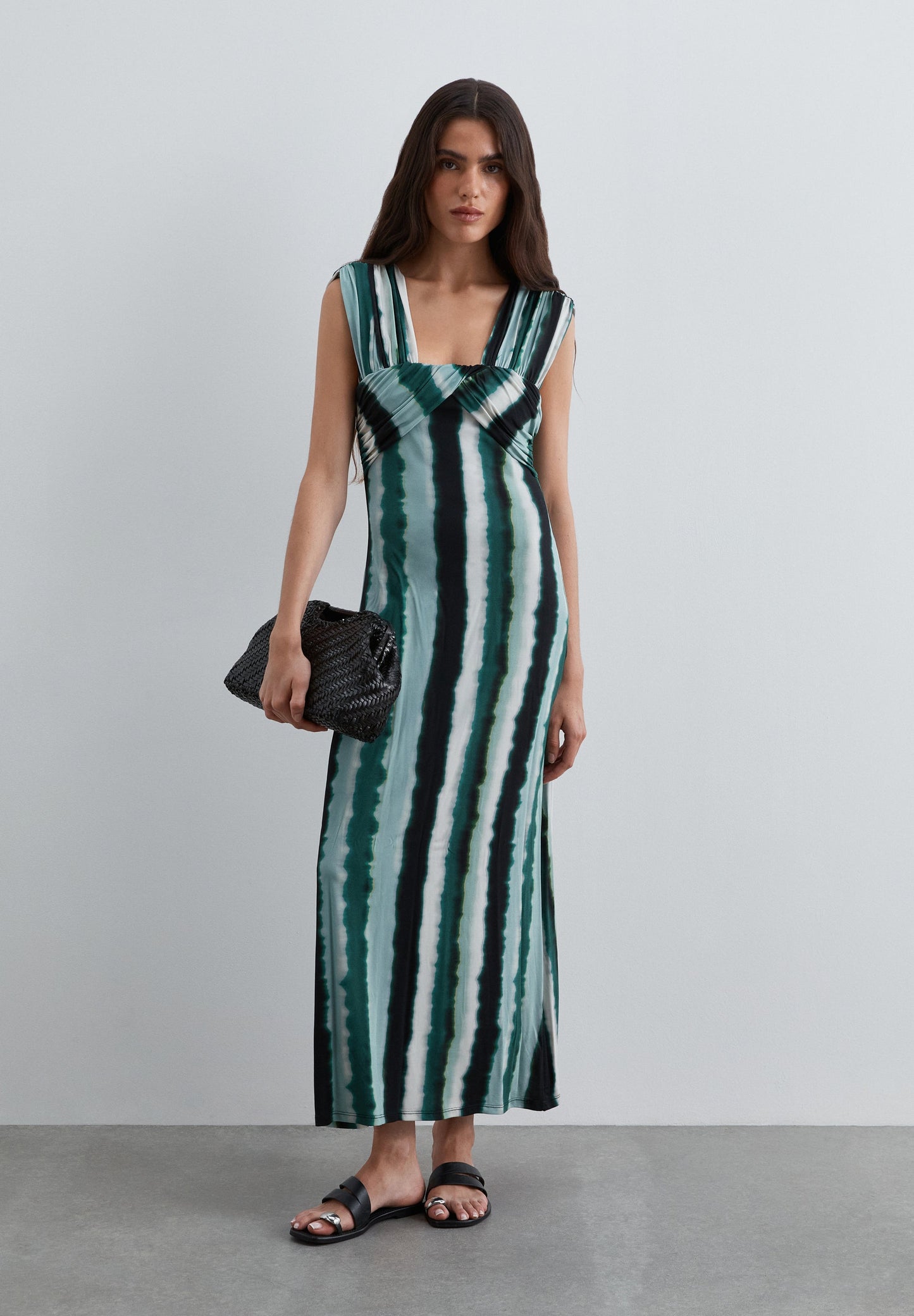 VESTITO DRAPPEGGIATO STAMPA TIE DYE