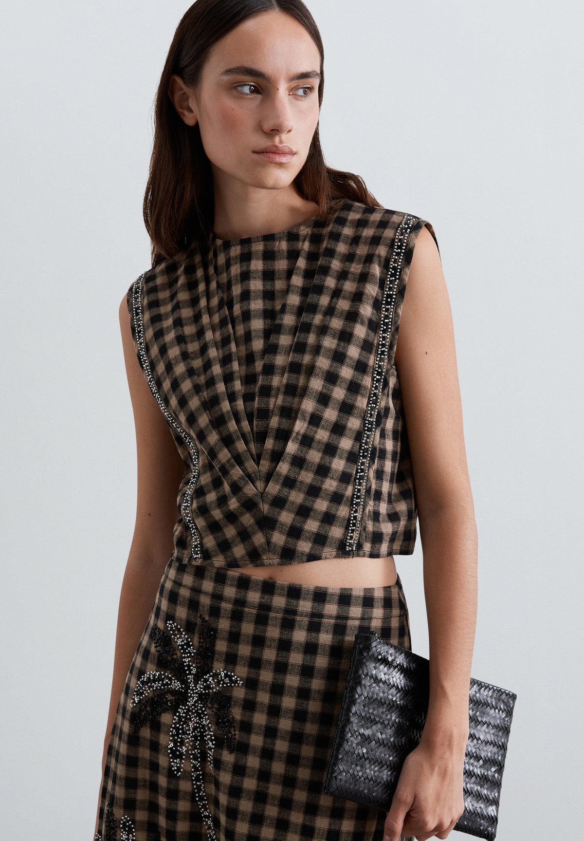 TOP VICHY PAILLETTES