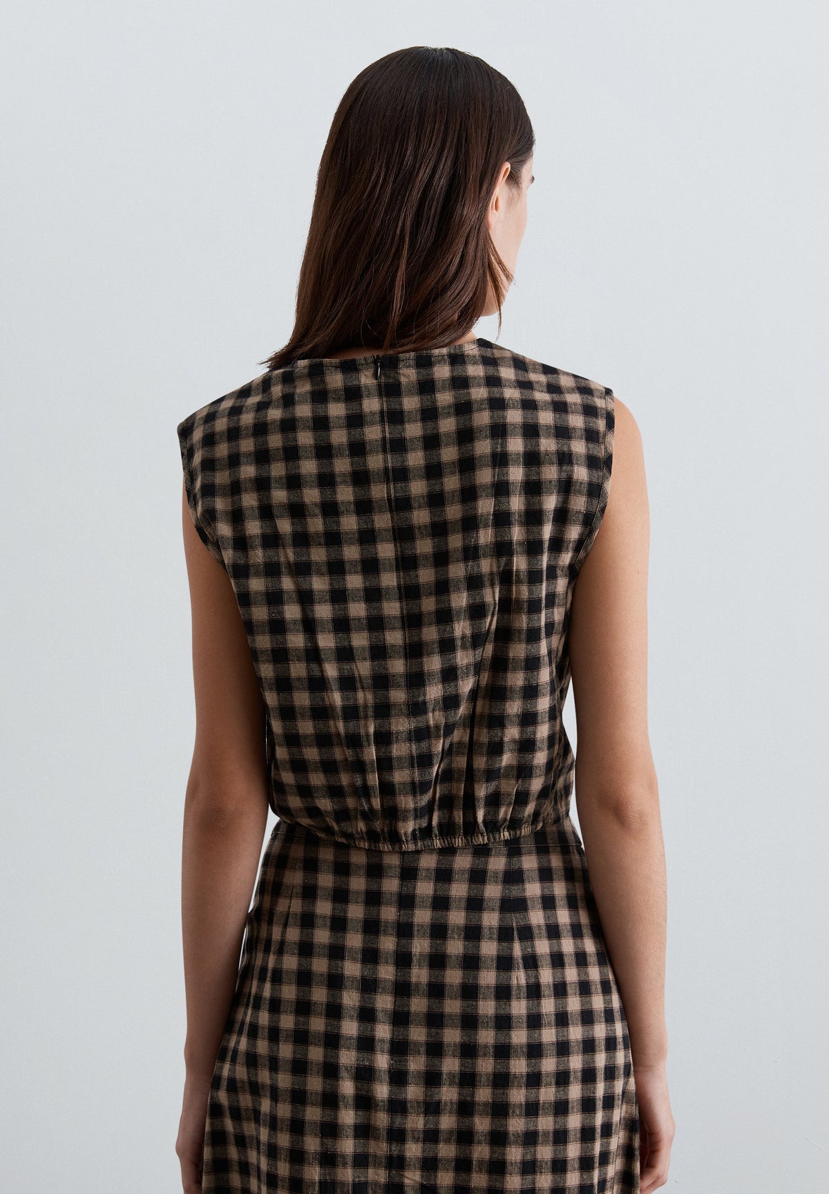 GINGHAM TOP WITH SEQUINS