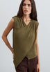 TEXTURED CROSSOVER TOP