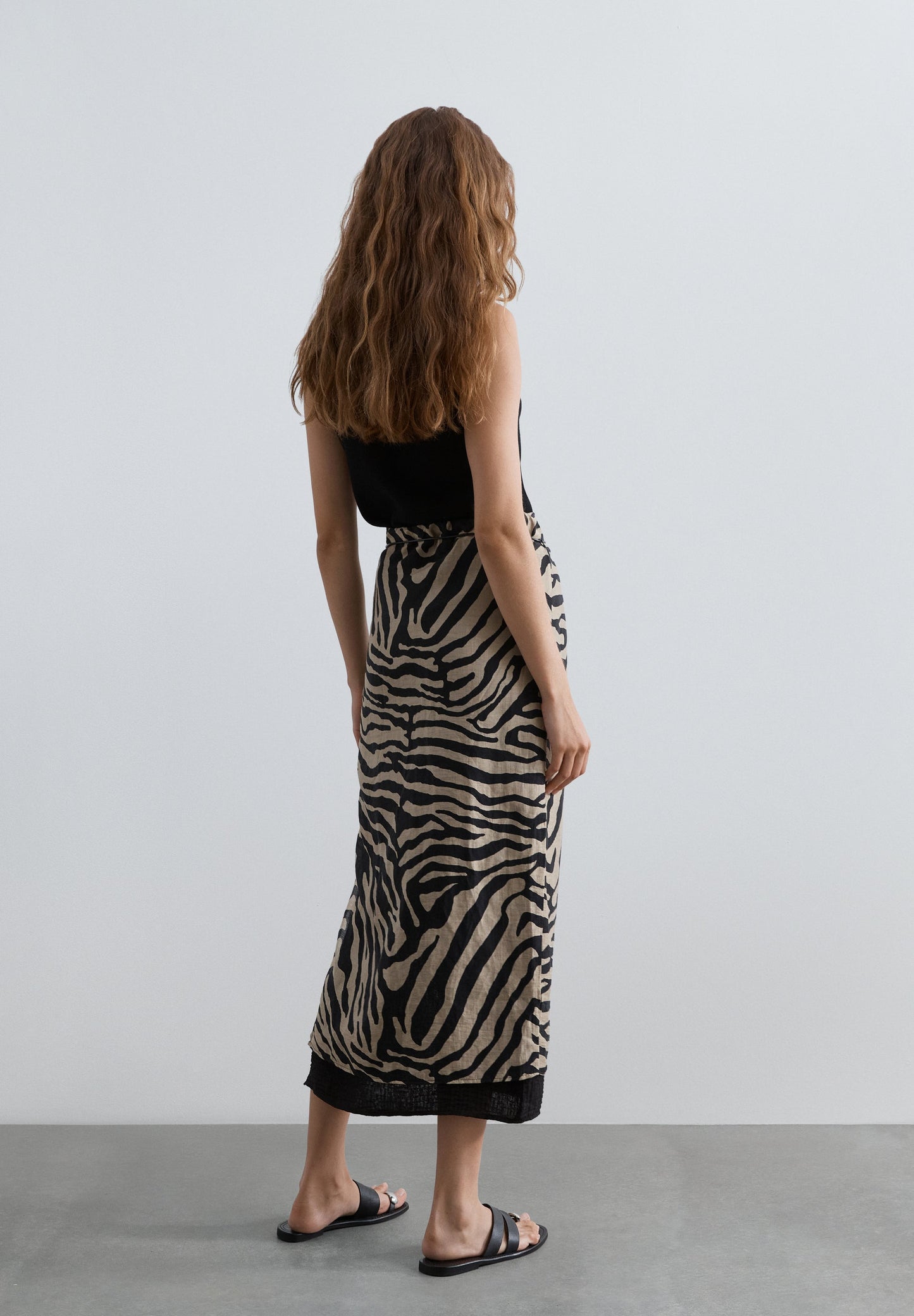 SCZEBRA FRINGES SKIRT