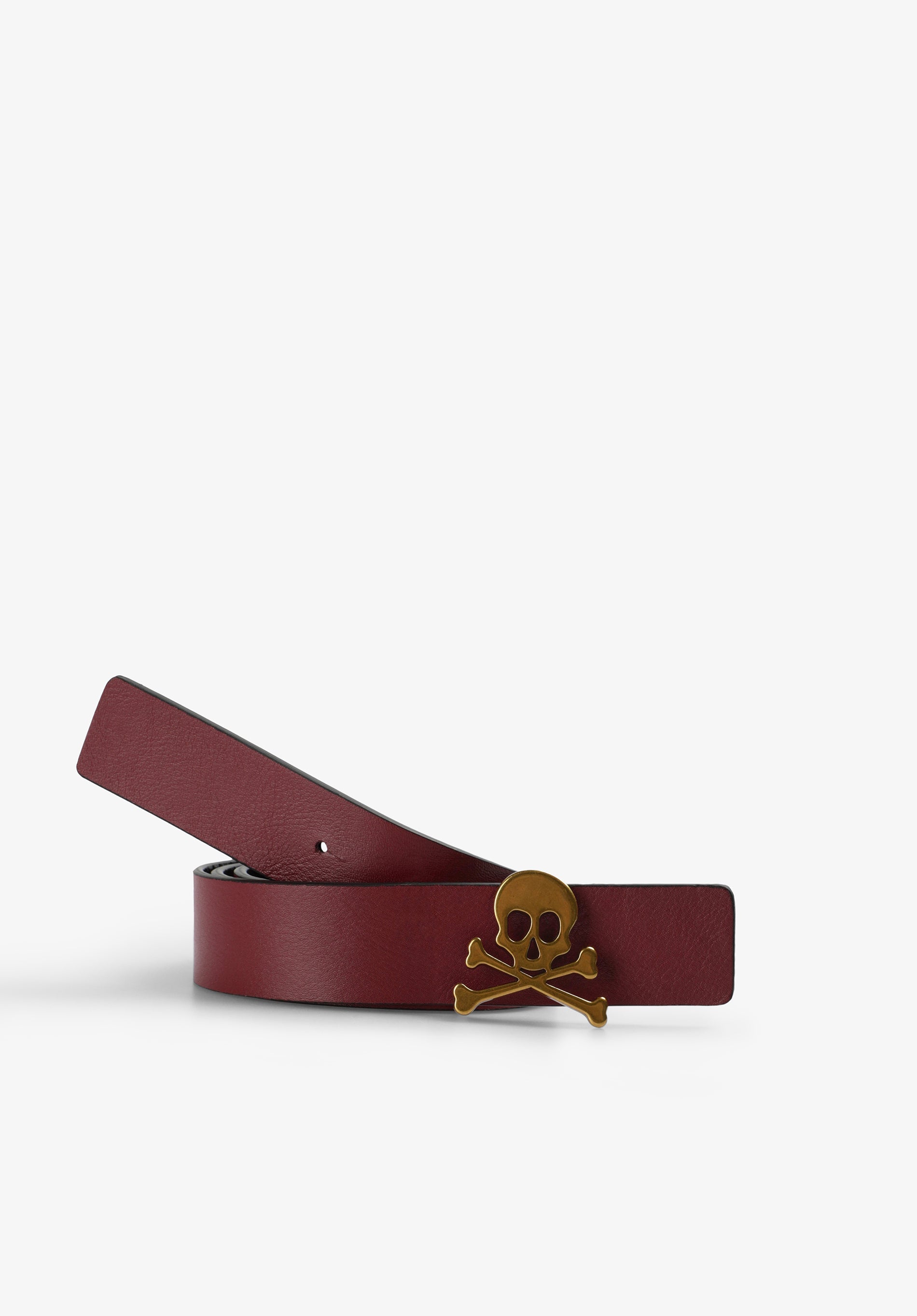 CEINTURE CUIR RÉVERSIBLE SKULL