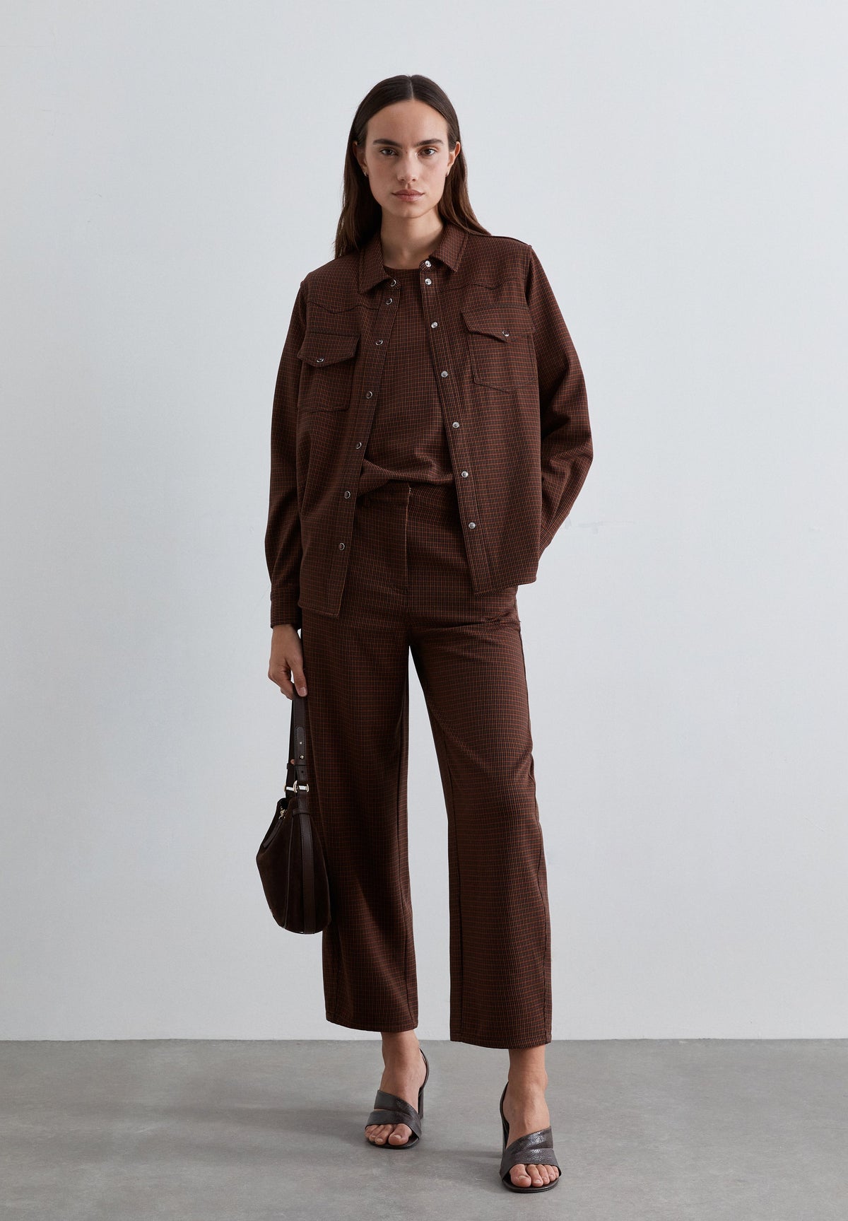 BALLOON CUT CHECKED TROUSERS