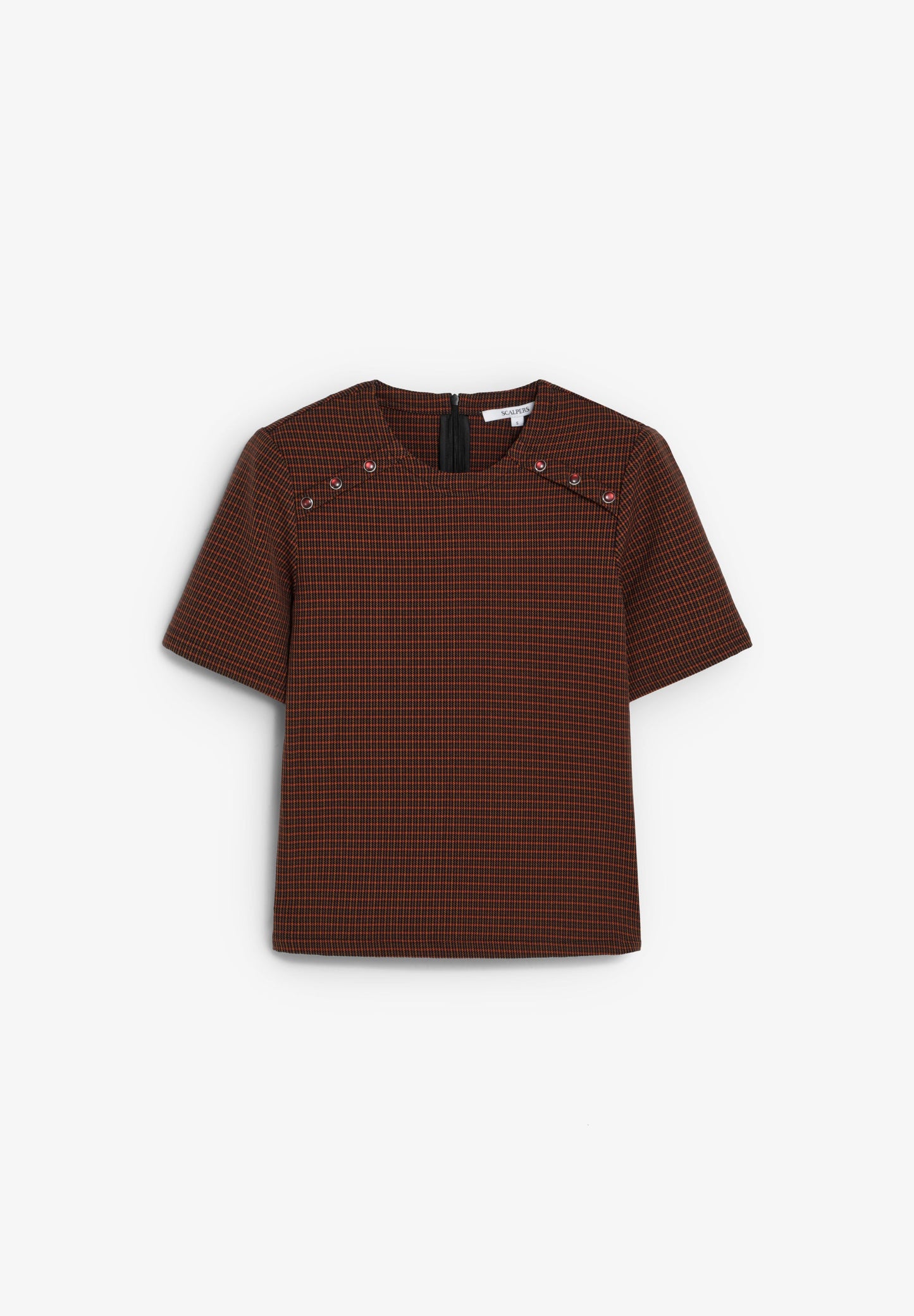 KARIERTES SHIRT MIT DETAIL AN DER SCHULTER