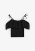SCOFF SHOULDER POPLIN TEE