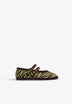 BALLERINAS AUS SAMT MIT ANIMALPRINT