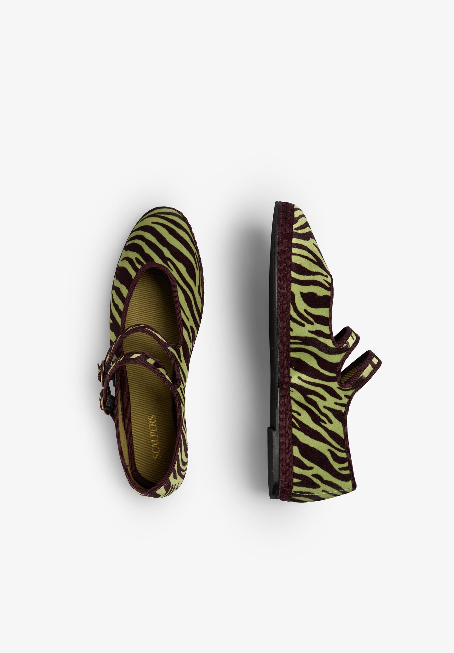 BALLERINAS AUS SAMT MIT ANIMALPRINT