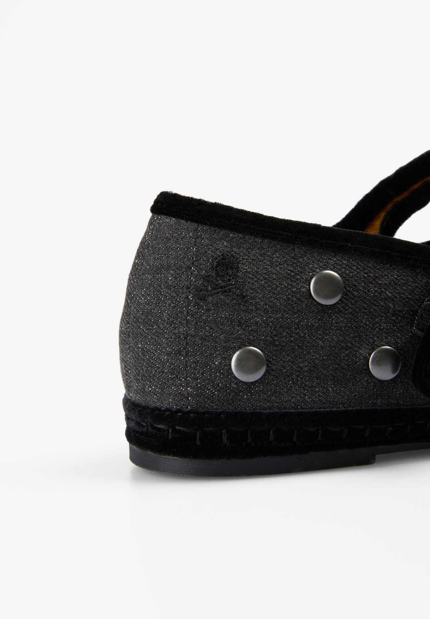 SCDENIMSTUDSDOUBLESTRAP SLIPPER