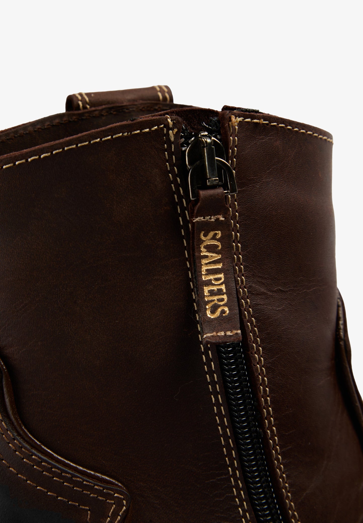 LEATHER ANKLE COWBOY BOOTS