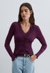 LACE RIBBED CARDIGAN