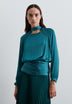 SATIN CUT-OUT BLOUSE
