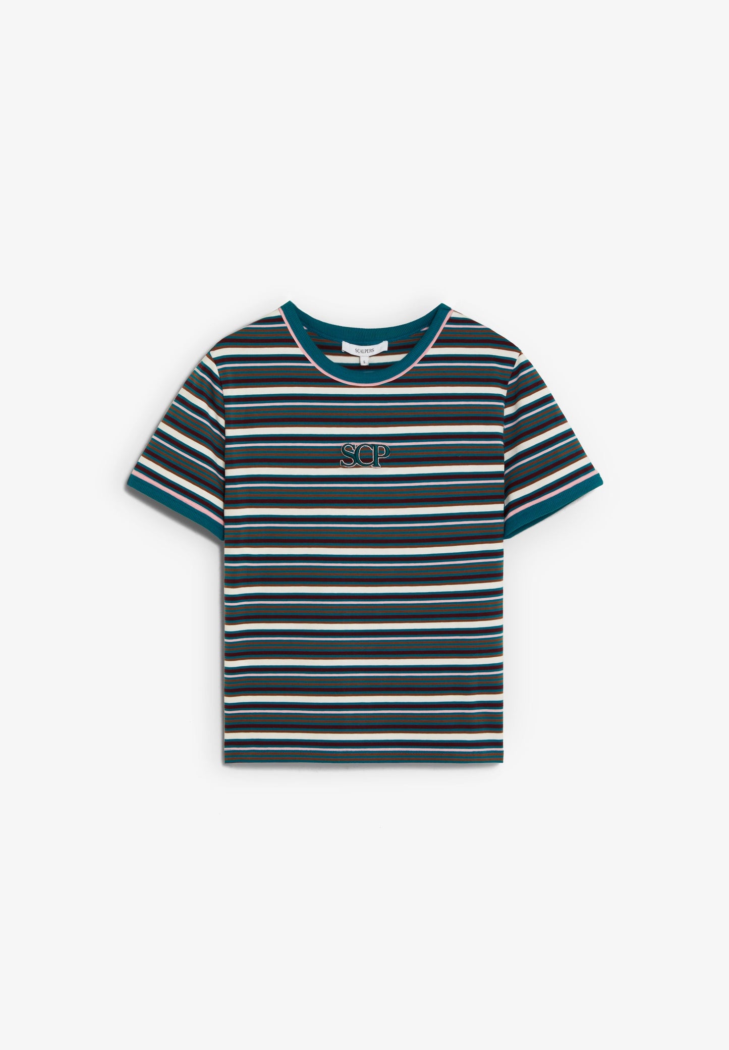 MULTICOLOURED STRIPED T-SHIRT