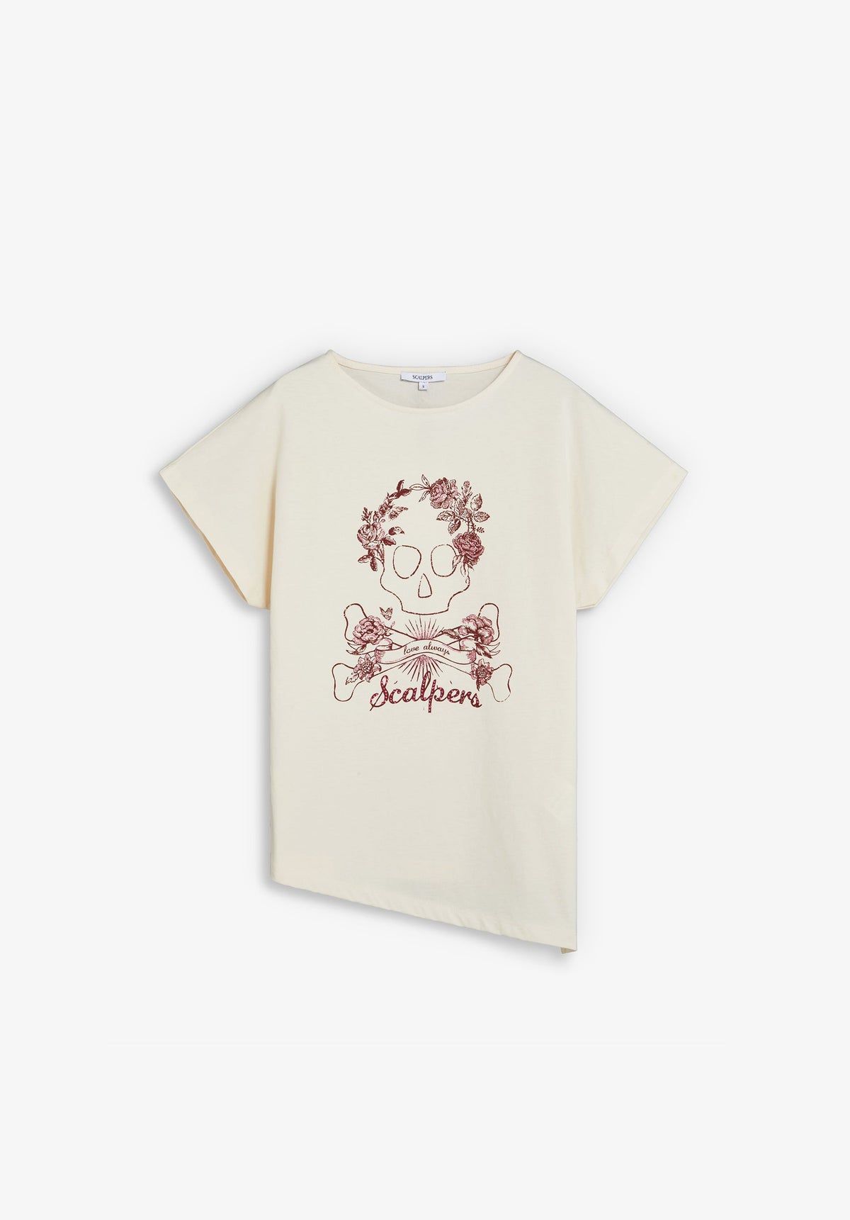 SCSKULL GLITTER STRASS TEE
