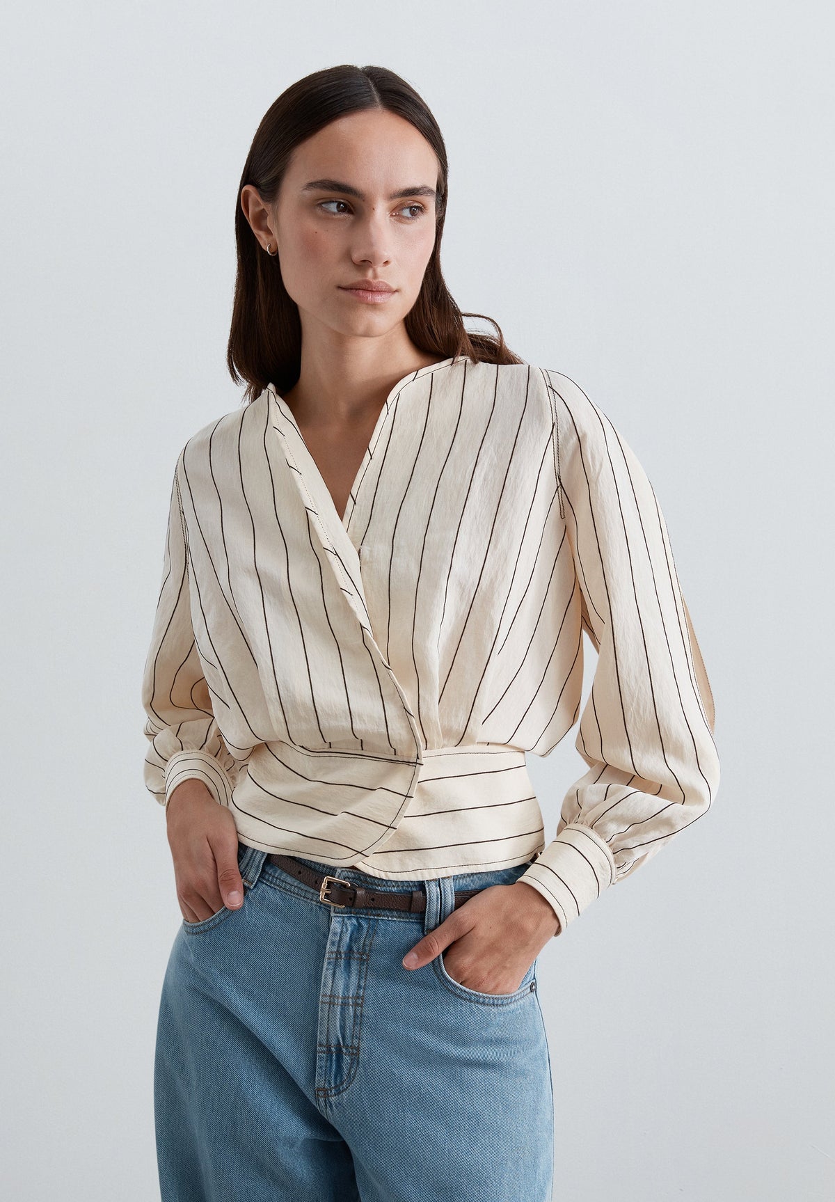 CHEMISE CROISÉE RAYURES