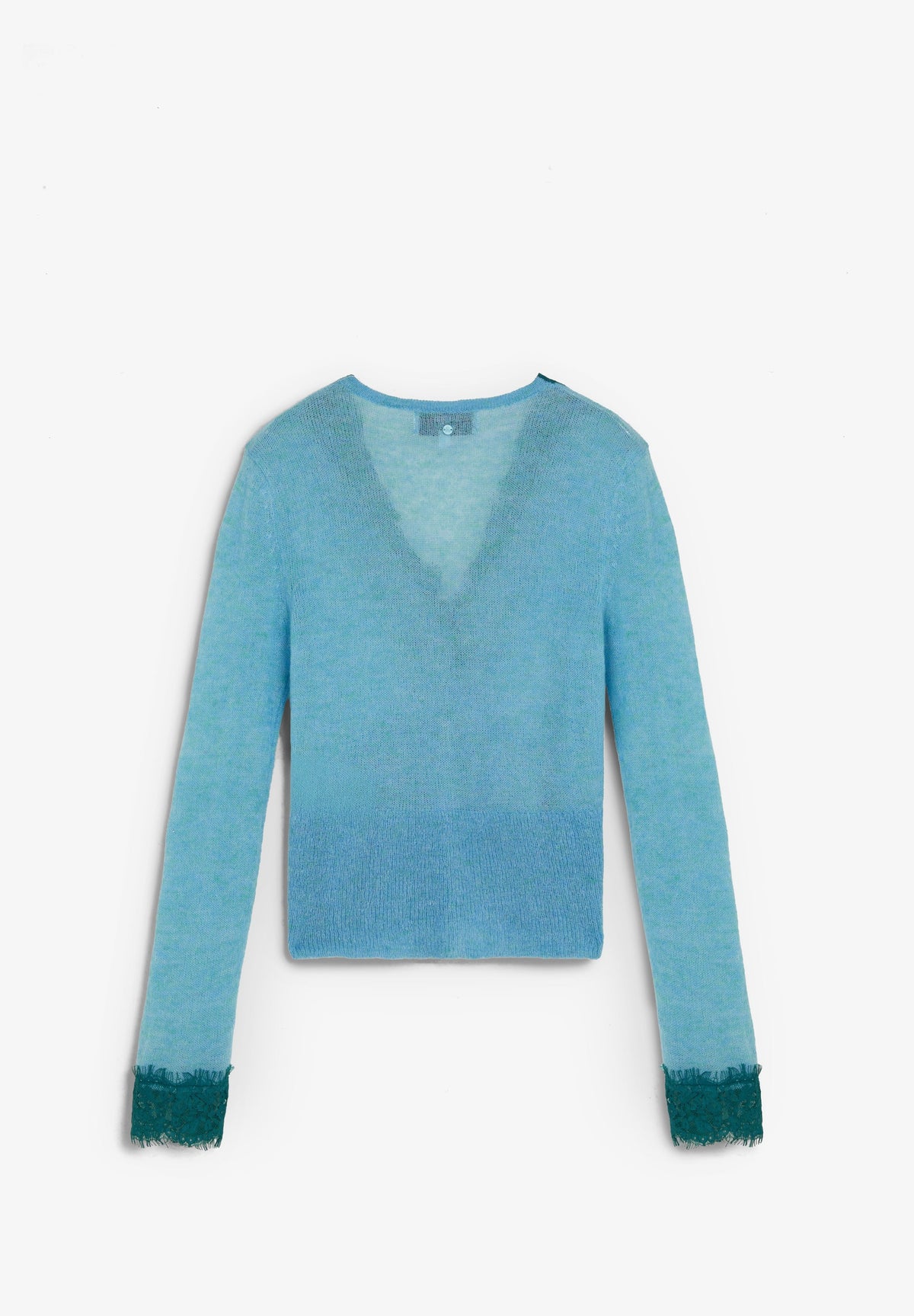 LACE TRIM KNIT CARDIGAN