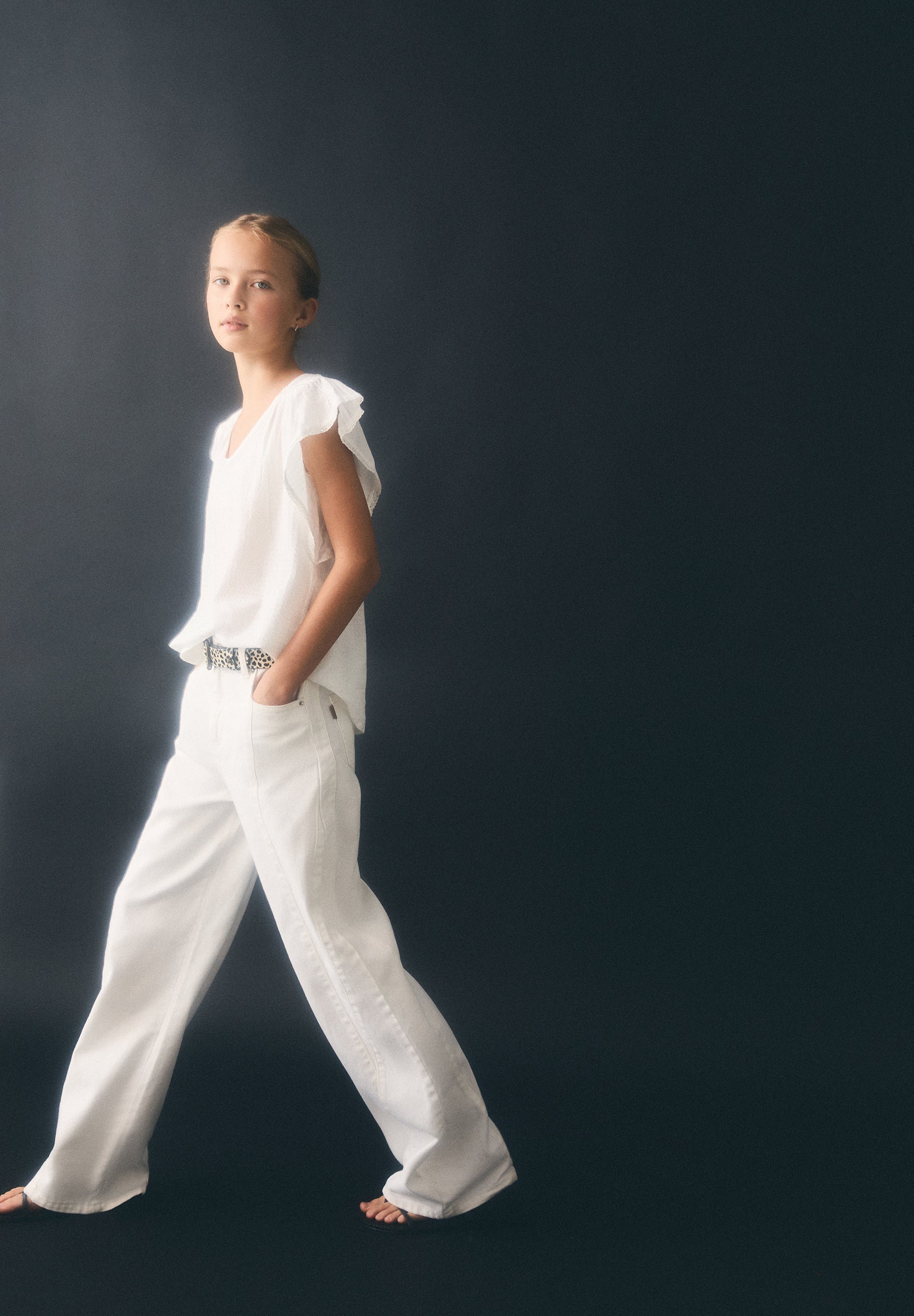 JEANS COUTURES WIDE LEG