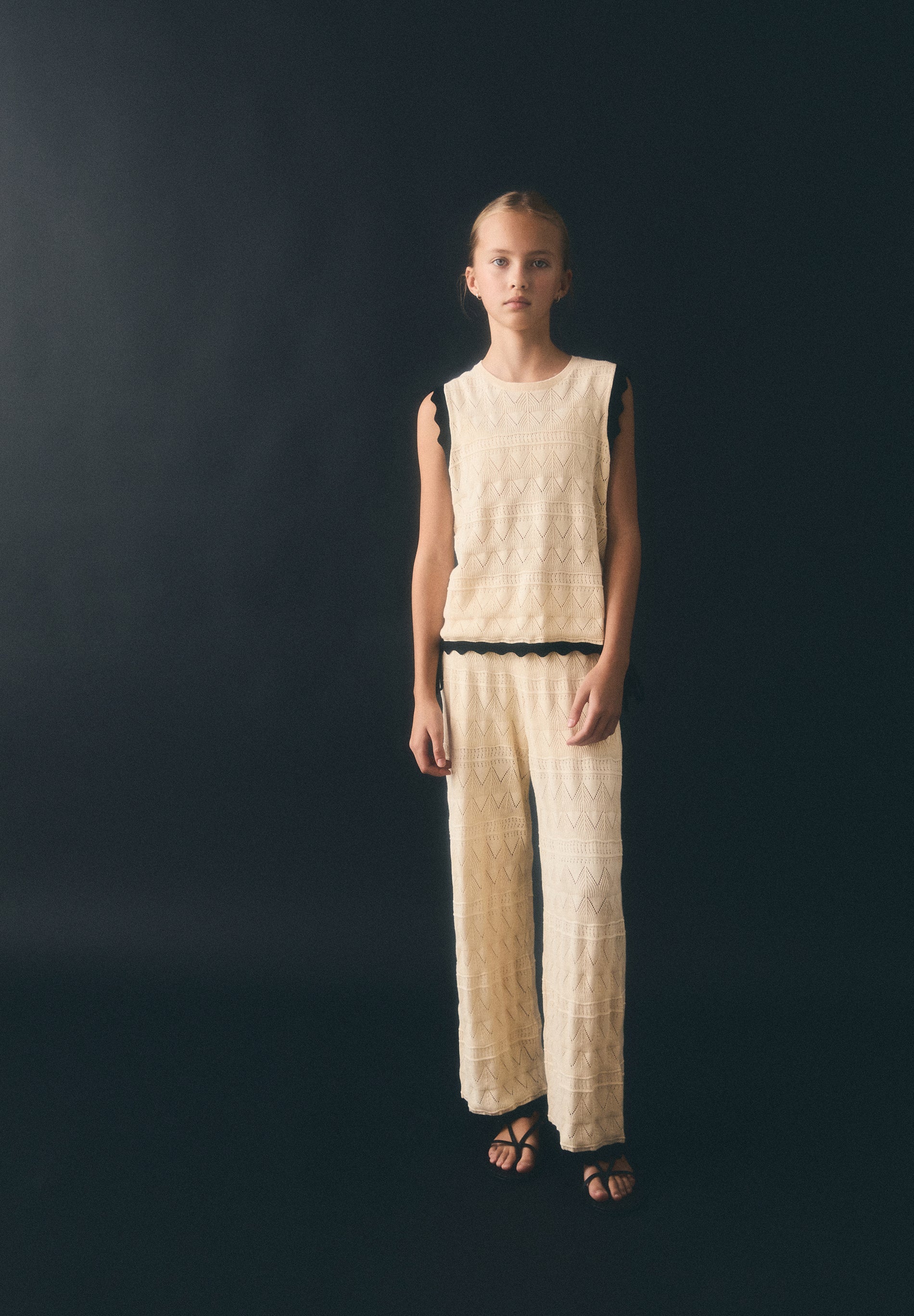 PANTALON MAILLE AJOURÉE