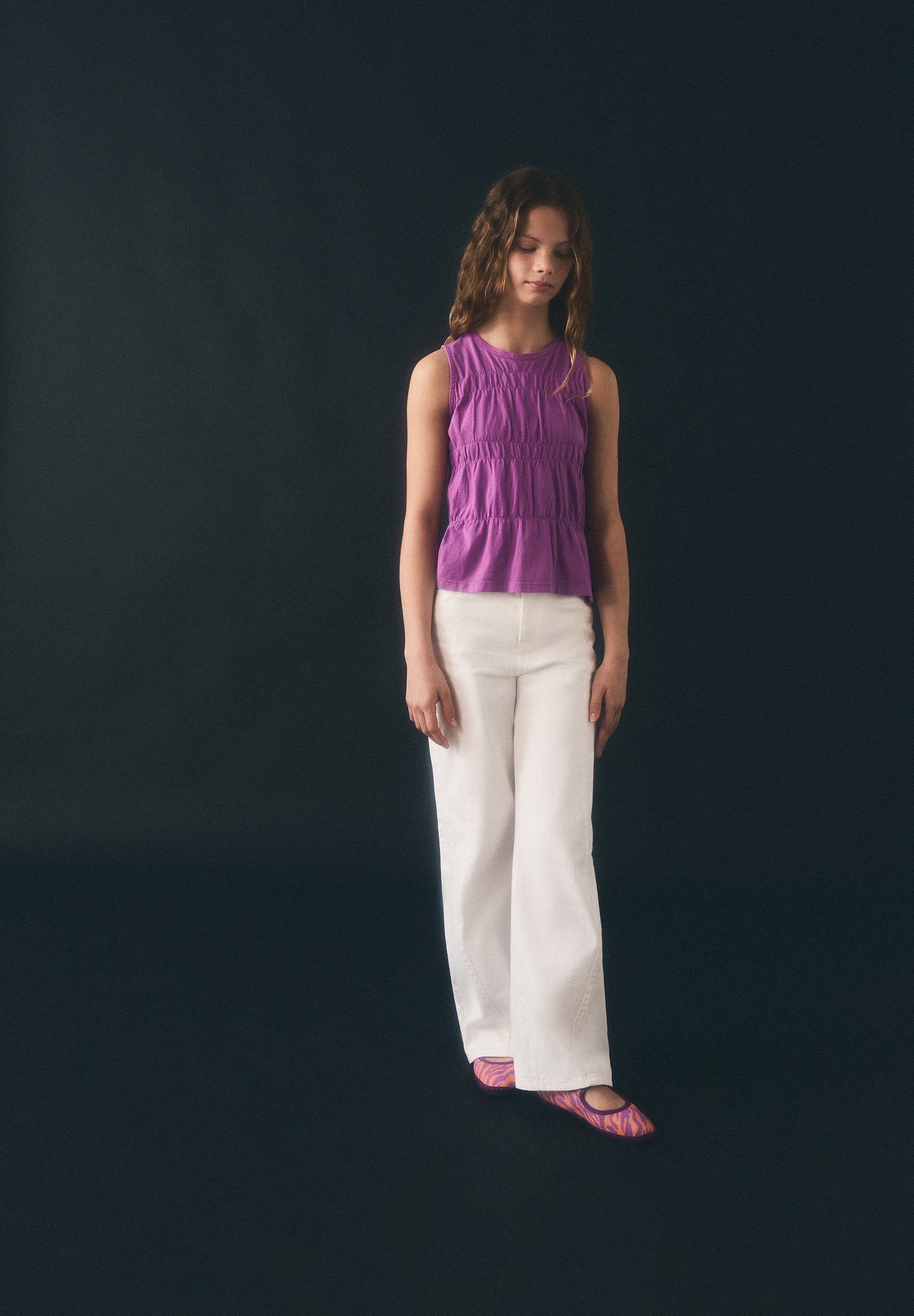 SHIRT AUS BAUMWOLLE MIT RAFFUNGEN